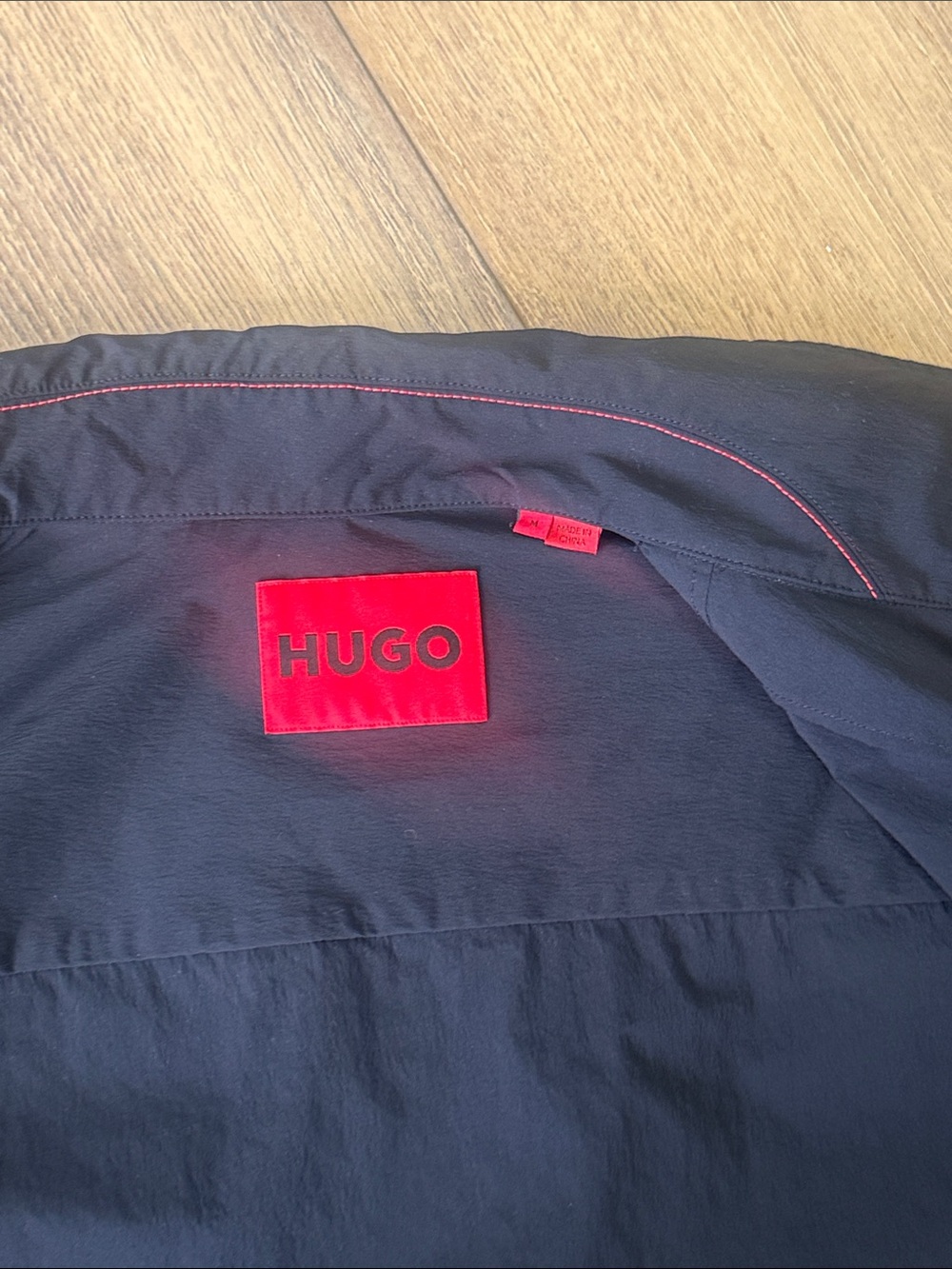 HUGO Men's Navy Lightweight Zip Shirt Jacket
 Size M - Picture 5 of 5
